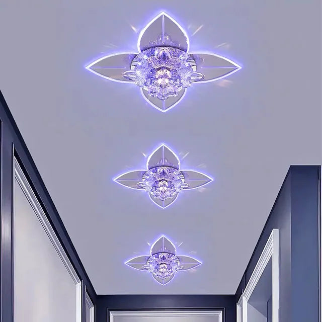 20cm LED Ceiling Light Crystal Porch Light Aisle Corridor Lamp Modern Flower