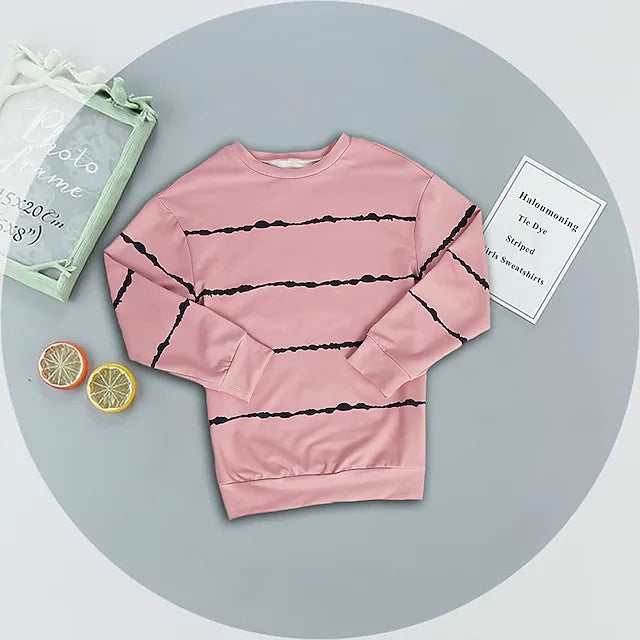 Kids Girls' T shirt Stripe Casual Long Sleeve Active 7-13 Years