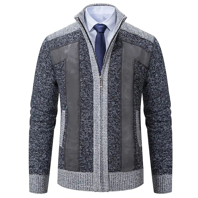 Men's Sweater Cardigan Sweater Zip Sweater Sweater Jacket Ribbed