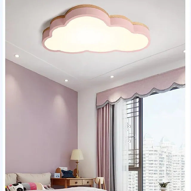 LED Ceiling Lights Color Clouds Shaped Dimmable Children Room Flush Mount Ceiling