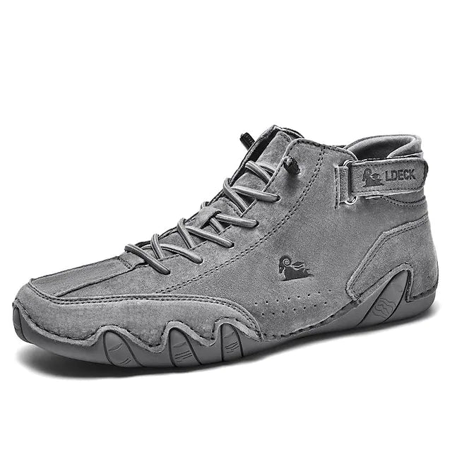 Plus Size Men's Shoes High-top Men's Sports Casual Shoes Cotton Shoes Top Layer Leather Combat Boots