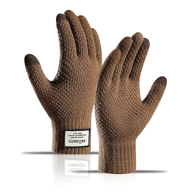 Men's Touchscreen Gloves Warm Winter Gloves Gift Daily Solid / Plain Color