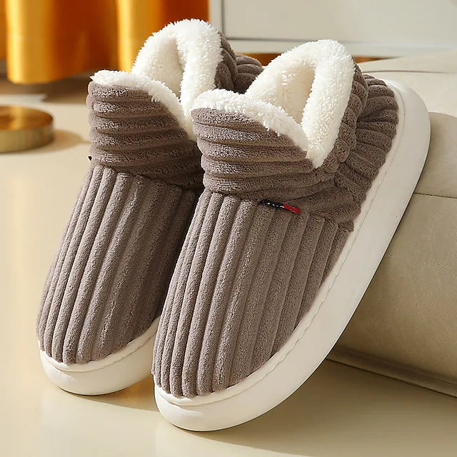 Men's Unisex Slippers & Flip-Flops Fur Lined Warm Slippers Fleece Slippers