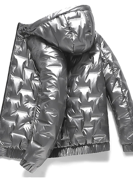 Men's Puffer Jacket Quilted Jacket Hoodie Jacket Cardigan Waterproof