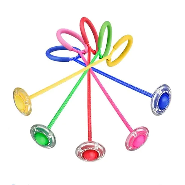 Flash Jumping Rope Ball Kids Outdoor Fun Sports Toy LED Children Jumping Force Reaction Training Swing Ball Child-parent Games