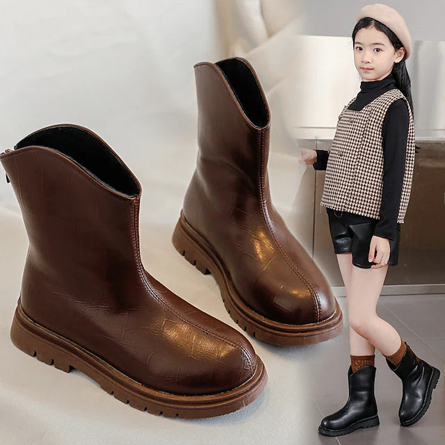 Girls' Boots Ankle Boots Mid-Calf Boots Rain Boots School Shoes Rubber PU