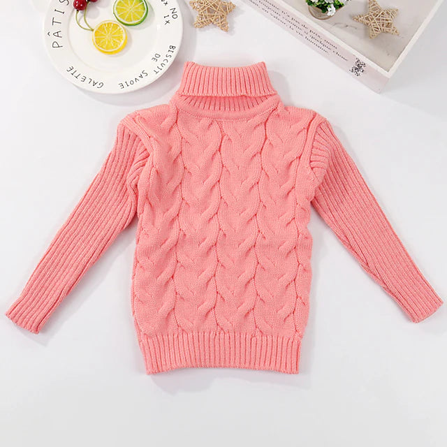 Toddler Girls' Sweater Solid Color School Long Sleeve Active 7-13 Years