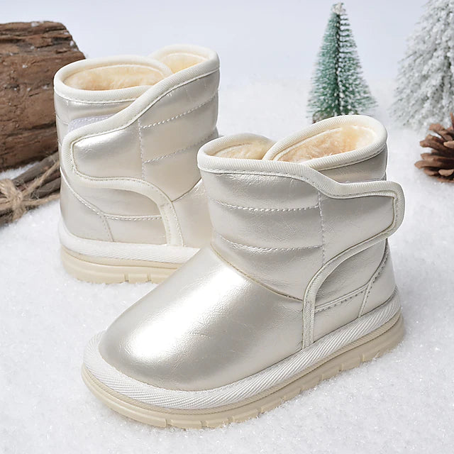 Boys Girls' Boots Daily Casual Snow Boots Fluff Lining PU Waterproof