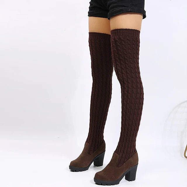 Women's Boots Sock Boots Daily Over The Knee Boots Crotch High Boots