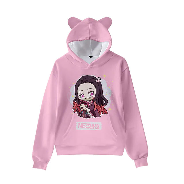 Demon Slayer: Kimetsu no Yaiba Hashibira Inosuke Hoodie Anime Cartoon Anime 3D Cat