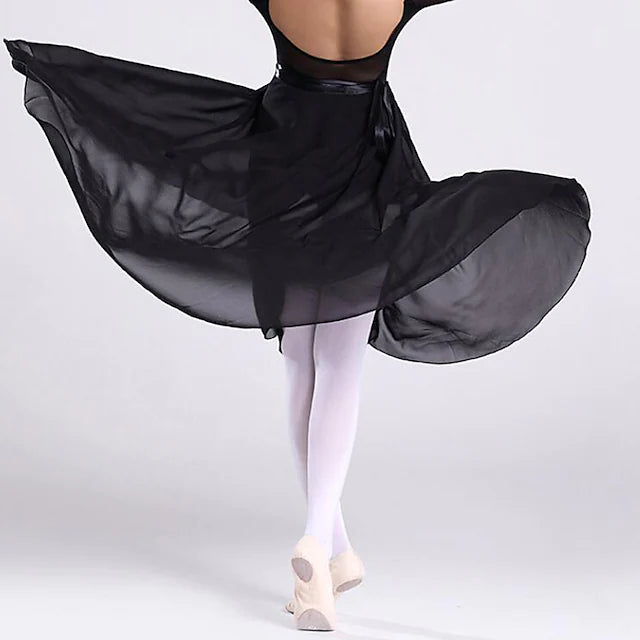 Ballet Skirts Bandage Women's Training Performance Natural Chiffon