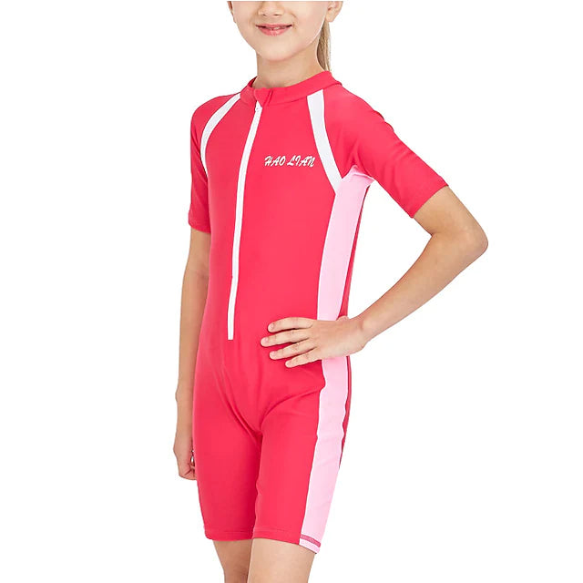 Boys Girls' Rash Guard Dive Skin Suit UV Sun Protection UPF50+ Breathable Short Sleeve