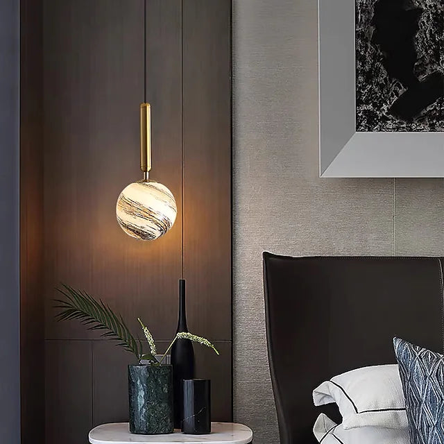 LED Pendant Light Planet Design Bedside Light Modern Gold Globe