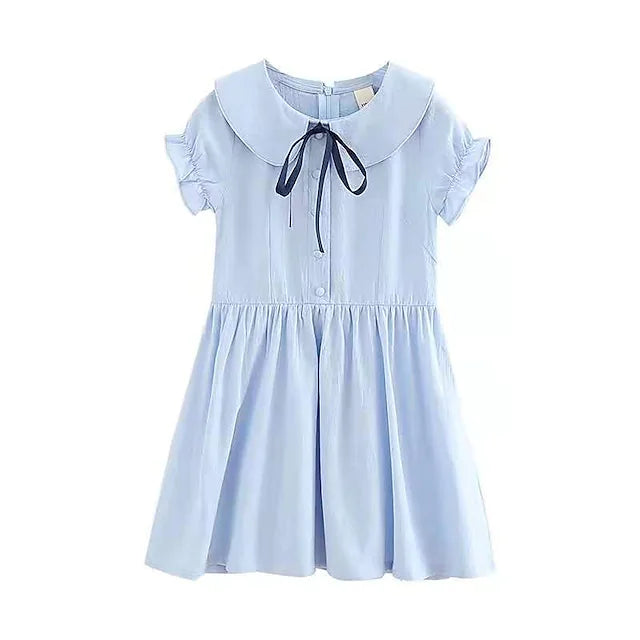 Kids Little Girls' Dress Solid Colored Sports & Outdoor School Daily Print