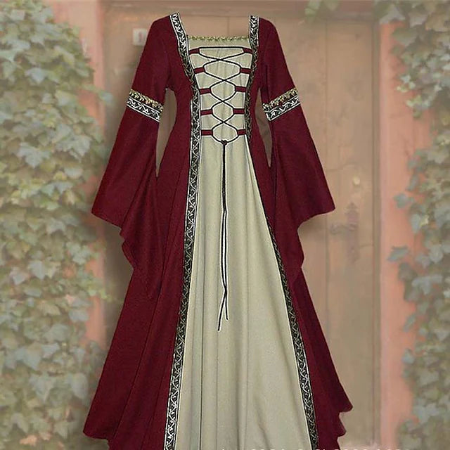 Outlander Plus Size Medieval Renaissance Cocktail Dress Vintage Dress
