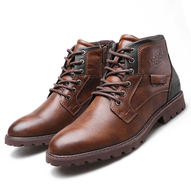 Men's Boots Combat Boots Casual British Outdoor Daily Faux Leather