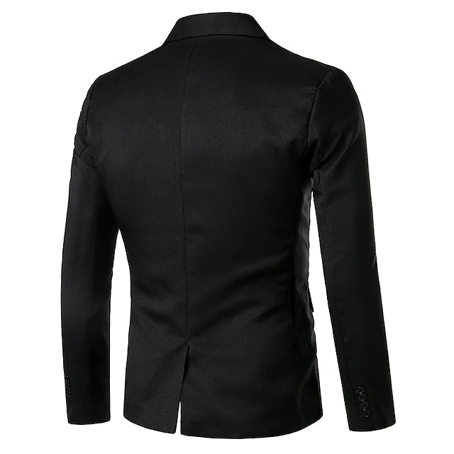 Men's Blazer Sport Jacket Sport Coat Windproof Quick Dry Formal Wedding Party Evening Single Breasted V Neck