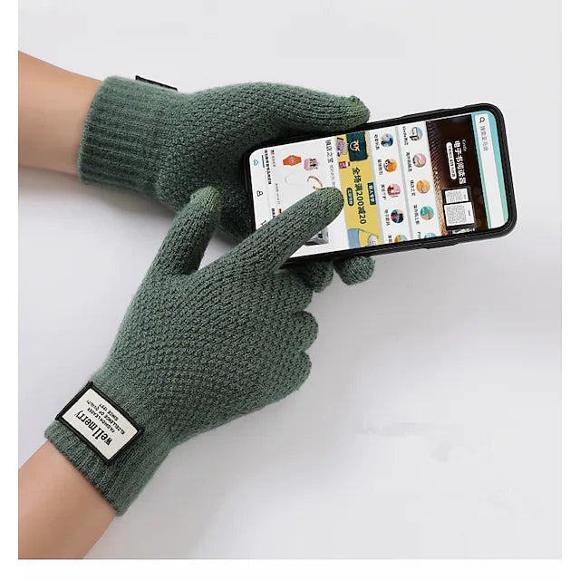 Men's Touchscreen Gloves Warm Winter Gloves Gift Daily Solid / Plain Color