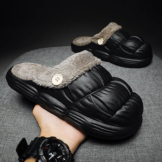 Men's Loafers & Slip-Ons Warm Slippers Fleece Slippers Casual Home Walking Shoes