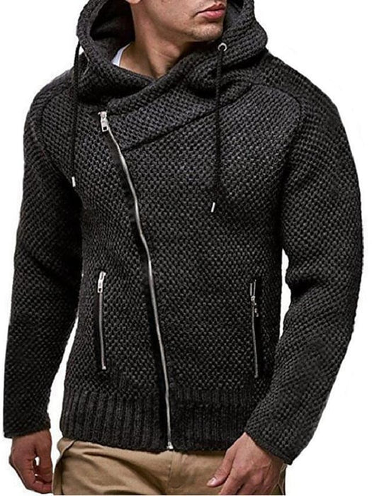 Men's Unisex Cardigan Knitted Solid Color Stylish Vintage