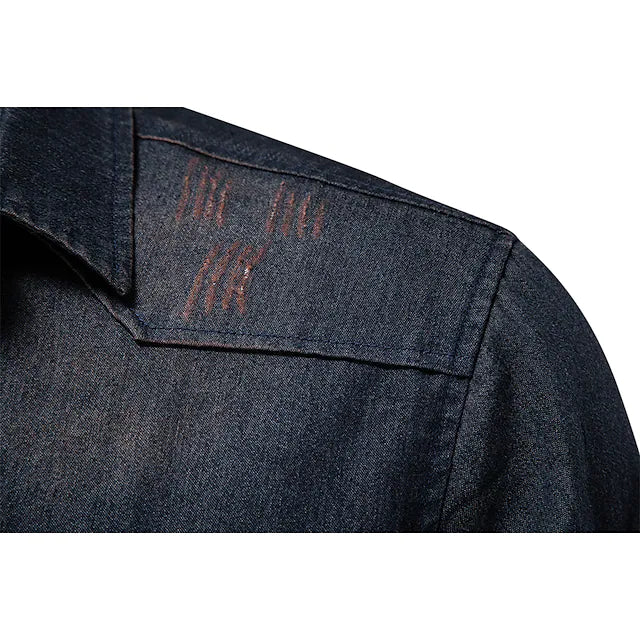 Men's Denim Shirt Jeans Shirt Turndown Casual Daily Long Sleeve Tops