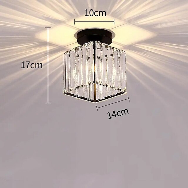 14 cm Round Square Crystal Ceiling Light LED Chandelier Corridor