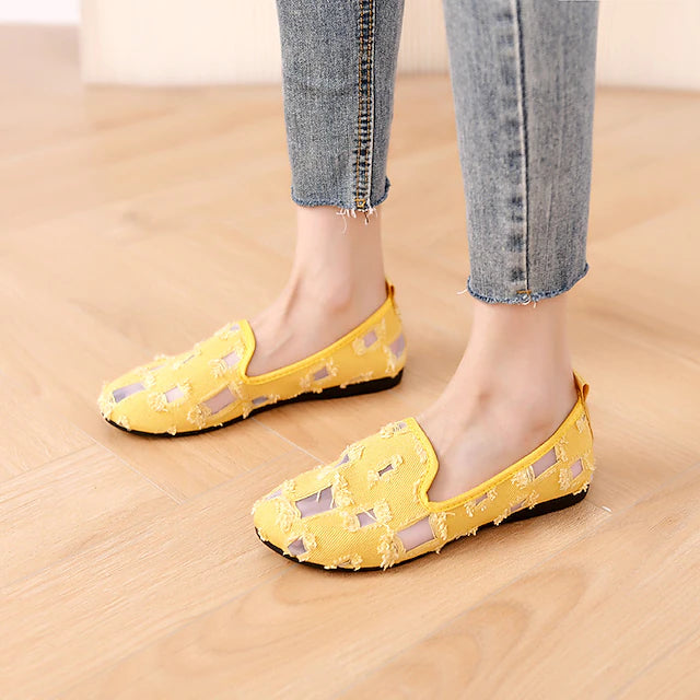 Women's Slip-Ons Comfort Shoes Plus Size Outdoor Flat Heel Round Toe