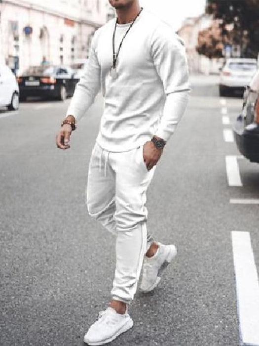 Men's casual two-piece Mens Sweatsuits 2 Piece Pullover