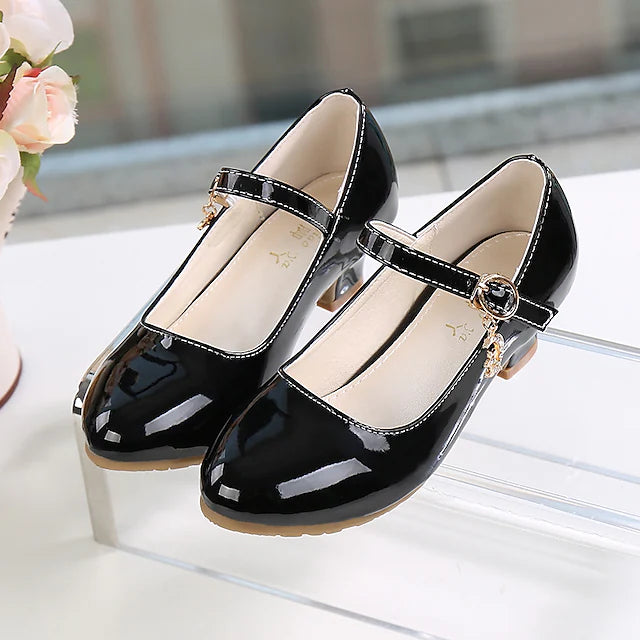 Girls' Heels Daily Dress Shoes Heel Lolita PU Breathability Non-slipping Height-increasing