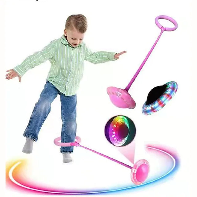 Flash Jumping Rope Ball Kids Outdoor Fun Sports Toy LED Children Jumping Force Reaction Training Swing Ball Child-parent Games