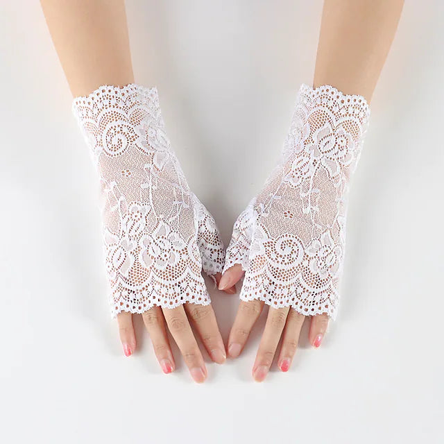 Women's Fingerless Gloves Formal Party / Evening Daily Solid / Plain Color