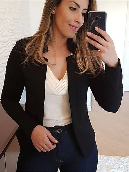 Women's Blazer Solid Color Classic Casual Long Sleeve Coat
