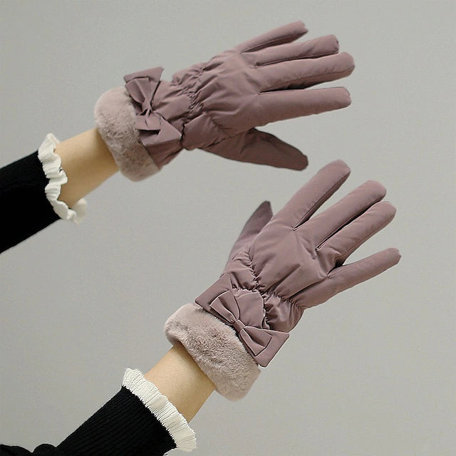 Women's Touchscreen Gloves Warm Winter Gloves Outdoor Gift Daily Solid