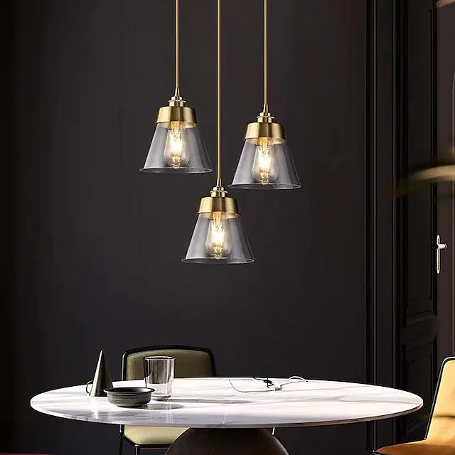 16.5 cm Pendant Light LED Pendant Lantern Design Lamps Glass Cone Electroplated