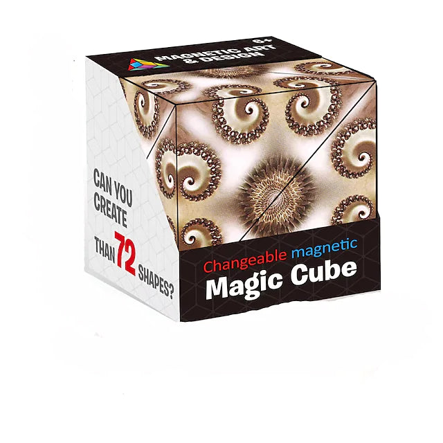 Cube Magnet Fidget Changeable Magic Cube Anti Stress 3D Flip Cubic Puzzle Toys Puzzle Ball Decompression Toys 2pcs