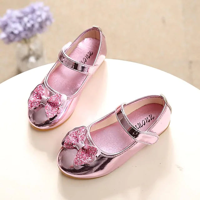 Girls' Flats Daily Glitters Dress Shoes Heel Patent Leather Cosplay