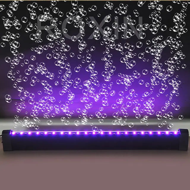 Waterproof Aquarium Fish Tank LED Lightings Bubble Colorful Light Bar Strip Light Lamp 100-240V