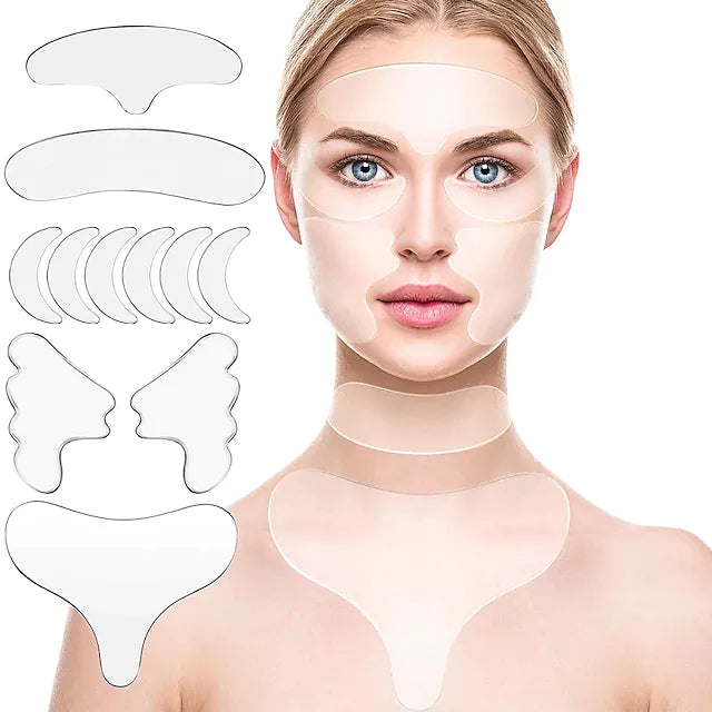 Reusable Silicone Wrinkle Removal Sticker Face Forehead Neck Eye Sticker Pad Anti Wrinkle Aging Skin Lifting Care Patch