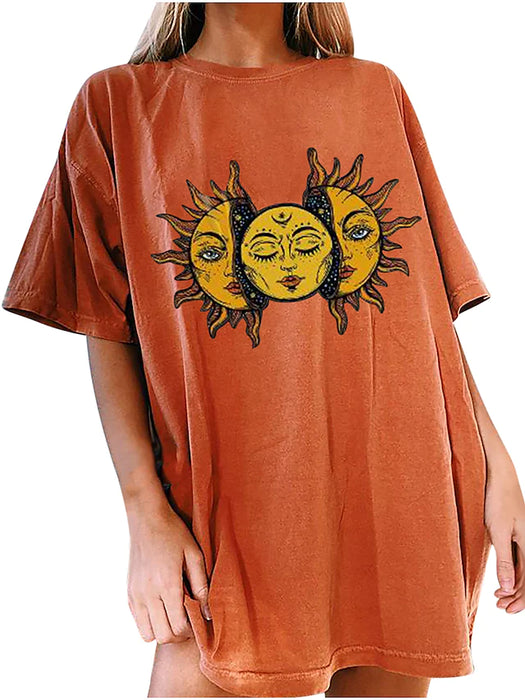 lonea womens vintage clothes vintage sun print t shirts oversized tees