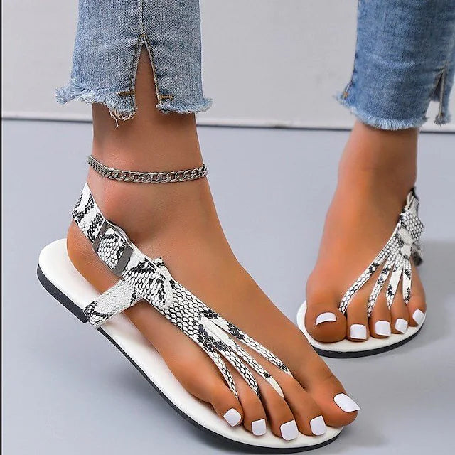 Women's Sandals Plus Size Daily Summer Flat Heel Round Toe Casual