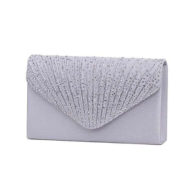 Evening Bag Tri-fold Polyester Crystal / Rhinestone Glitter Shine