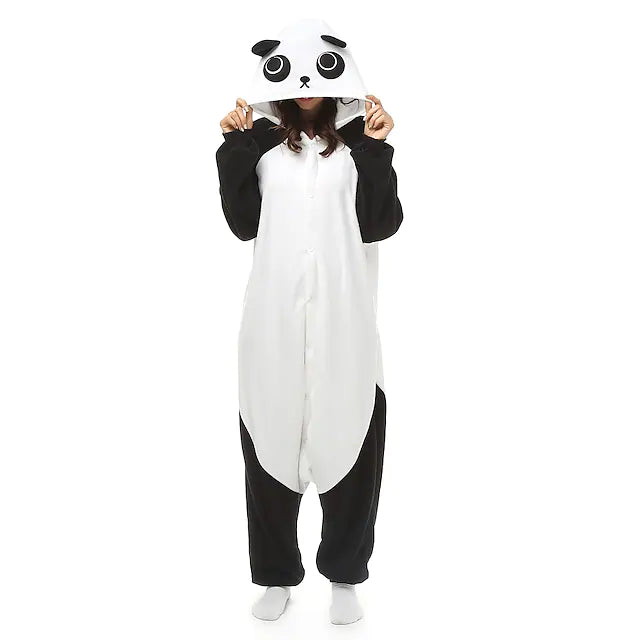 Adults' Kigurumi Pajamas Nightwear Camouflage Panda Cartoon Onesie Pajamas