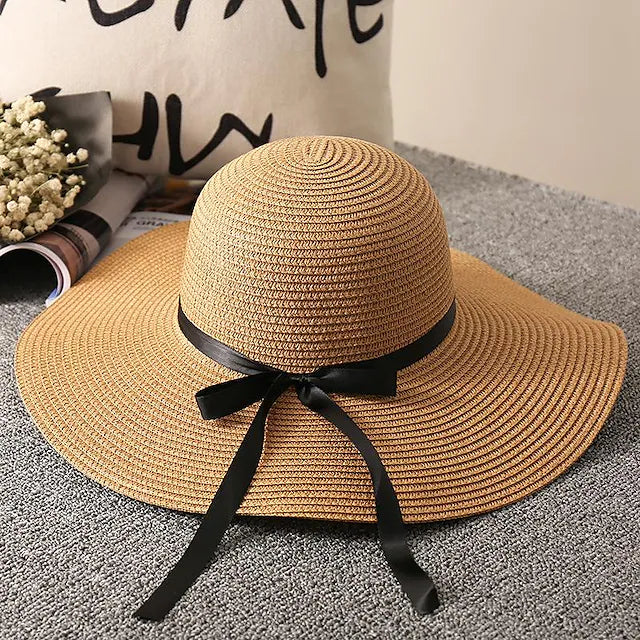 Hats Straw Straw Hat Casual Holiday Melbourne Cup Cute Pastoral With Bow(s) Headpiece Headwear