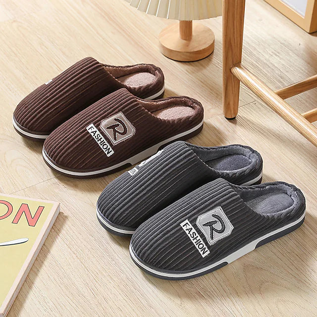Men's Slippers & Flip-Flops Warm Slippers Fleece Slippers Casual Home