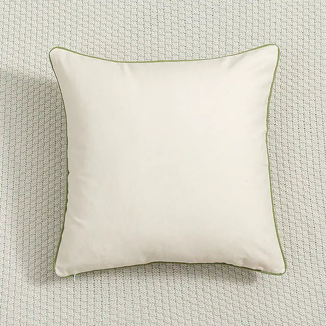 100% Cotton Embroidery Plant Leaves Flower Sofa Farm House Cushion Cover