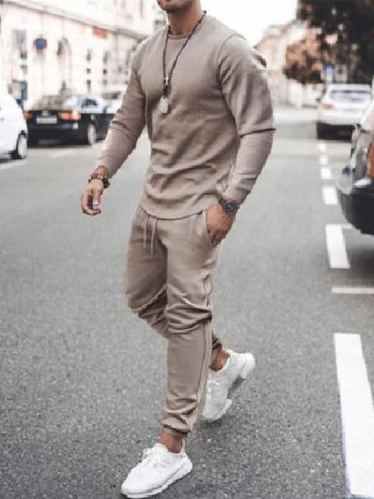 Men's casual two-piece Mens Sweatsuits 2 Piece Pullover