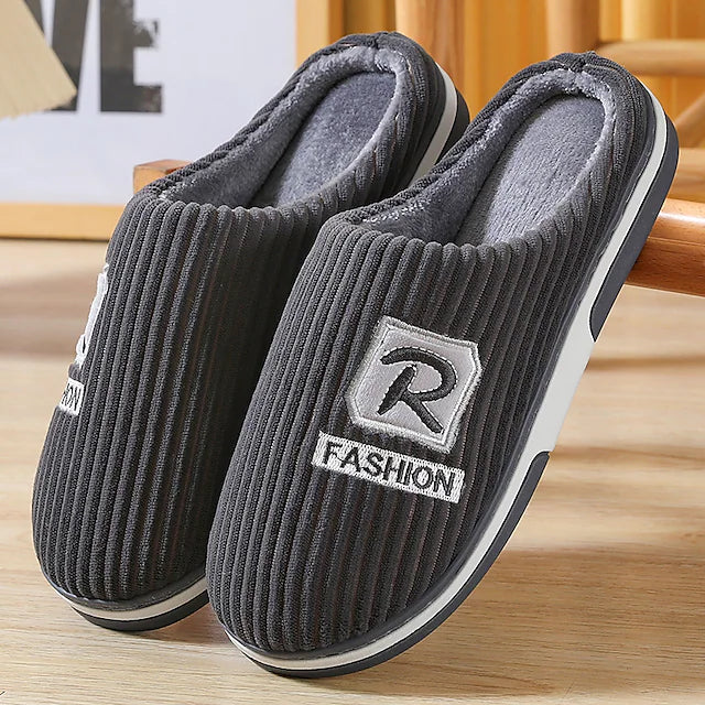 Men's Slippers & Flip-Flops Warm Slippers Fleece Slippers Casual Home