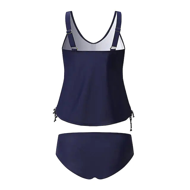 Women's Swimwear Tankini 2 Piece Plus Size Swimsuit 2 Piece Polka Dots for Big Busts