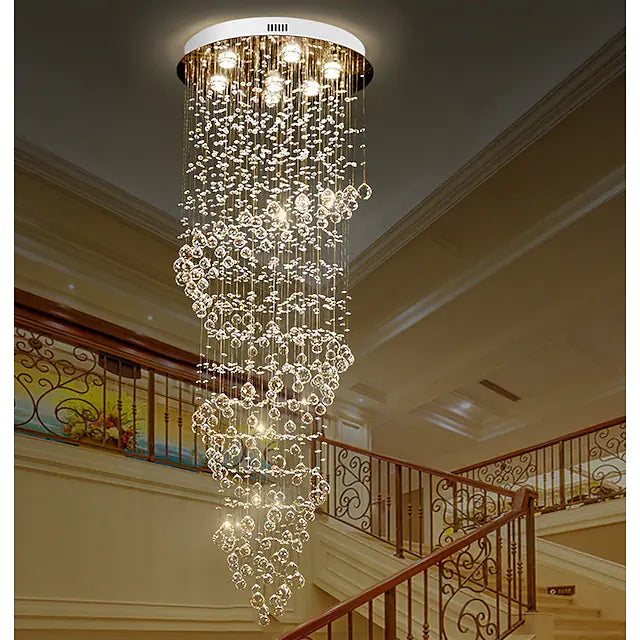 Crystal Chandelier Crystal Ceiling Light 170cm Luxury Lights K9 Spiral European