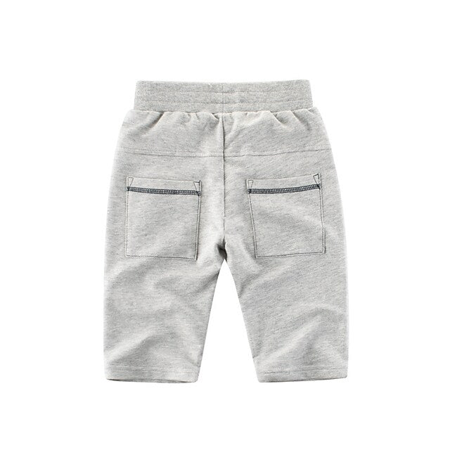 Kids Boys' Shorts Green Gray Shark Summer Basic School 3-8 Years / Cotton